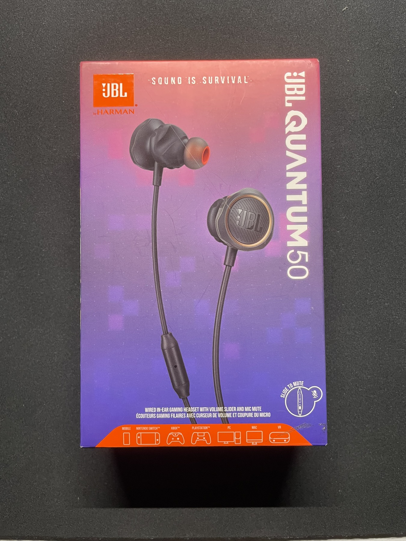 [ново] JBL Quantum50 - Wired In Ear Gaming слушалки