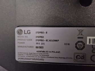 LG 27GP850-B 27" QHD (2560x1440) Nano IPS 180Hz 1ms