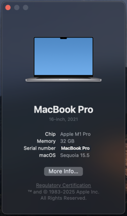 MacBook Pro 16" M1 Pro 32GB-RAM 1TB-SSD (2021)