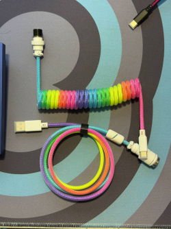 Coiled Cables + Keycaps